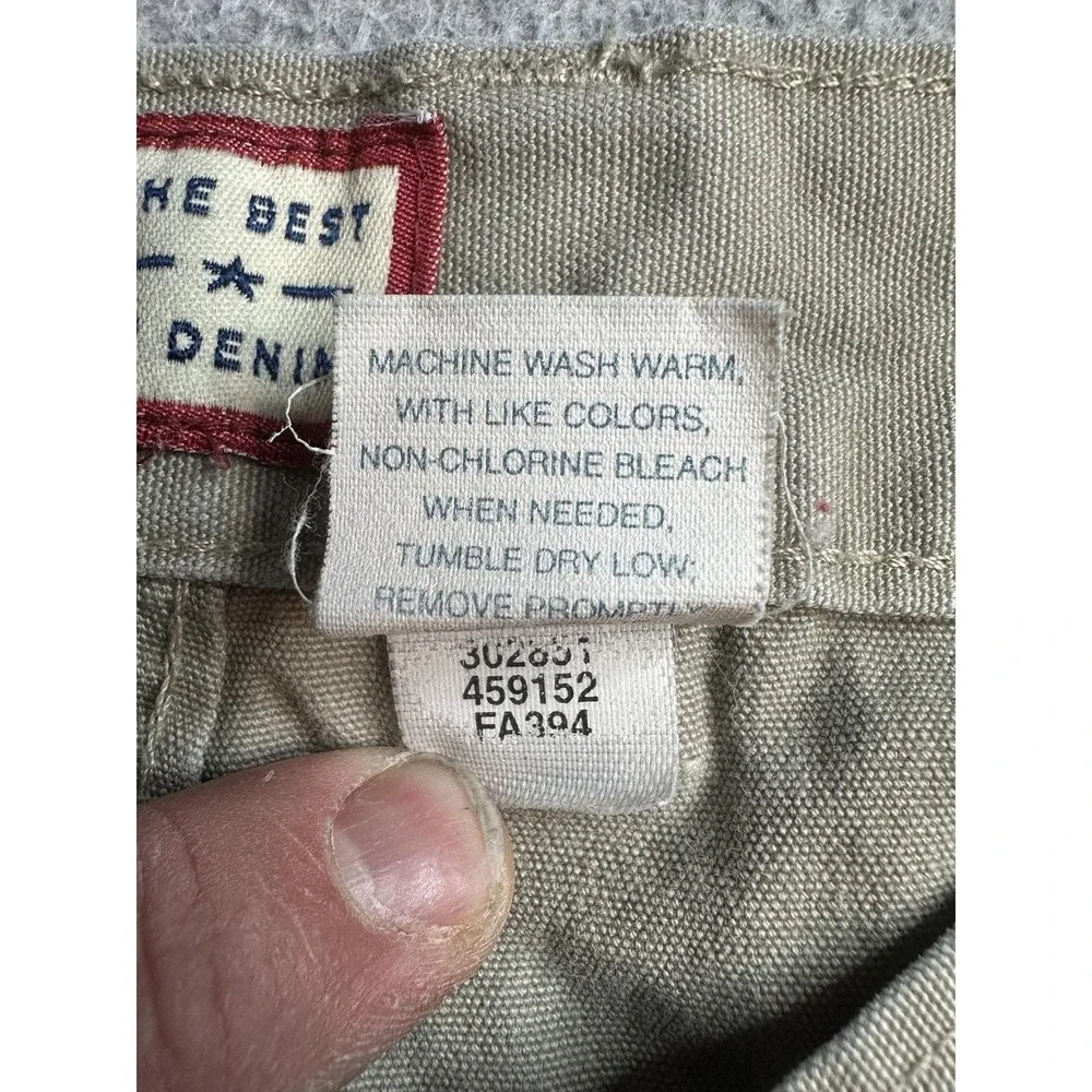 Old Navy Carpenter Pants Boys 10 Khaki Utility Cotton Canvas Straight Leg